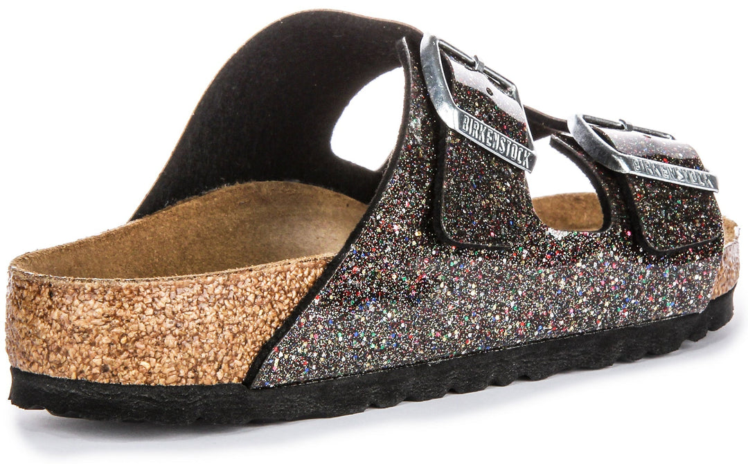 Birkenstock Arizona Sandals | Black Birko-Flor - Multi-Tone for Kids