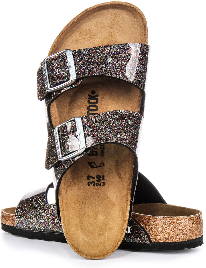 Birkenstock Arizona Sandals | Black Birko-Flor - Multi-Tone for Kids