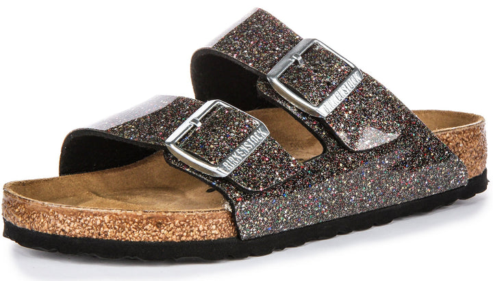 Birkenstock Arizona Sandals | Black Birko-Flor - Multi-Tone for Kids