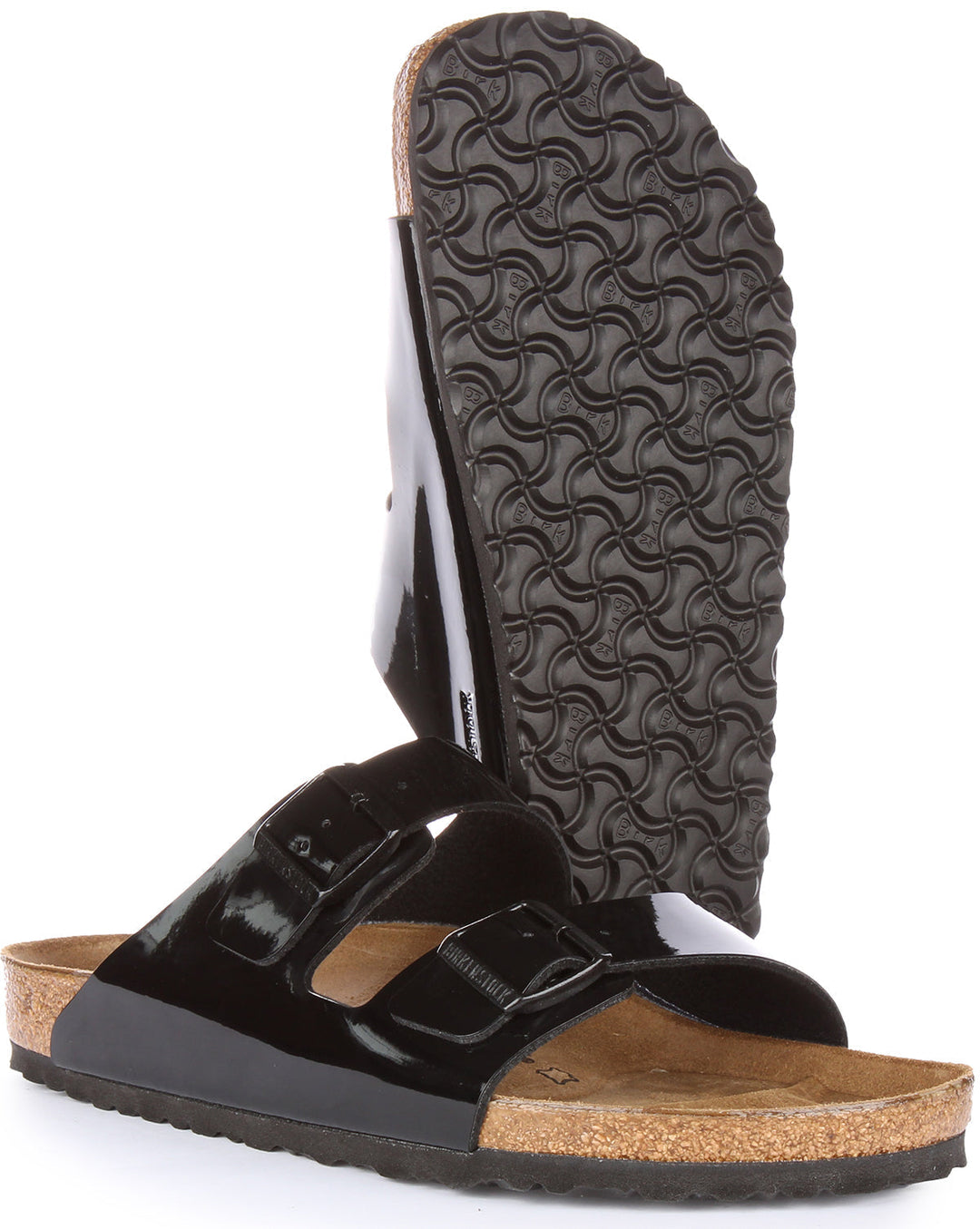 Birkenstock Arizona Sandals | Patent Black Birko-Flor for Women