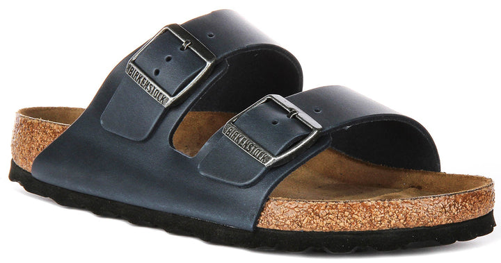 Birkenstock Arizona Sandals | Blue genuine leather - Soft Footbed for Men and Women - Regular Fit