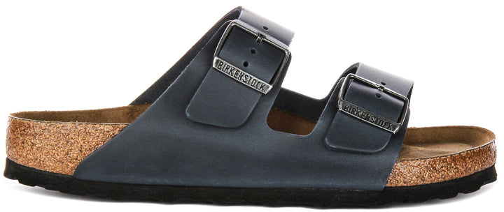 Birkenstock Arizona Sandals | Blue genuine leather - Soft Footbed for Men and Women - Regular Fit