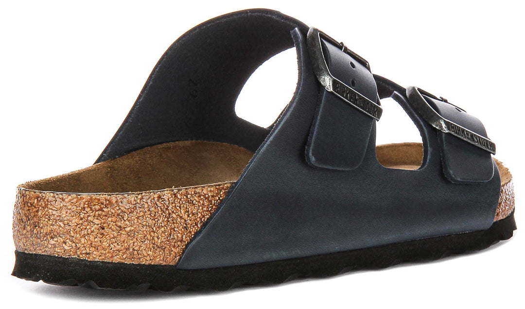 Birkenstock Arizona Sandals | Blue genuine leather - Soft Footbed for Men and Women - Regular Fit