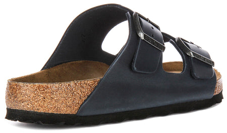 Birkenstock Arizona-sandalen | blauw echt leer - Soft Footbed voor heren en dames - normale pasvorm