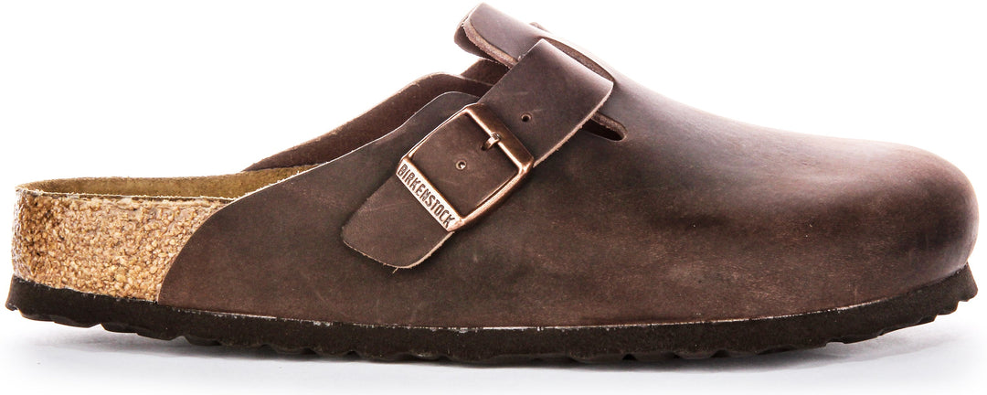 Birkenstock Boston Clogs | Brown genuine leather for Men and Women