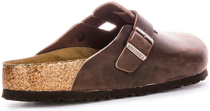 Birkenstock Boston Clogs | Brown genuine leather for Men and Women