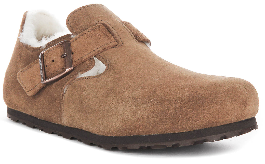 Birkenstock London Clogs | Brown suede leather for Women