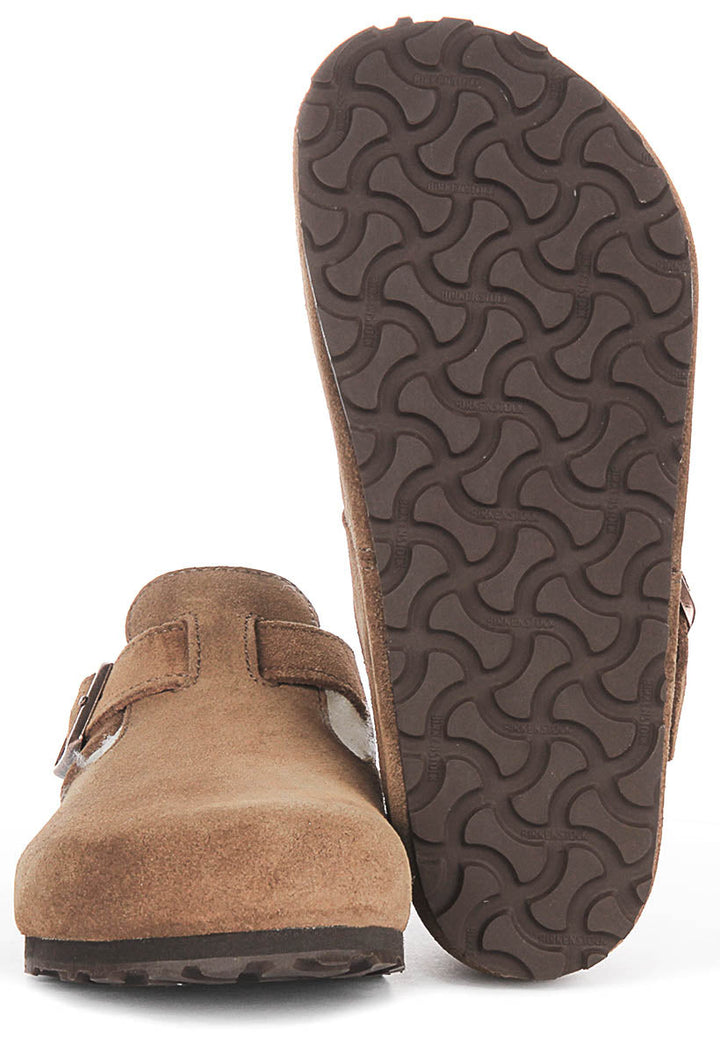 Birkenstock London Clogs | Brown suede leather for Women