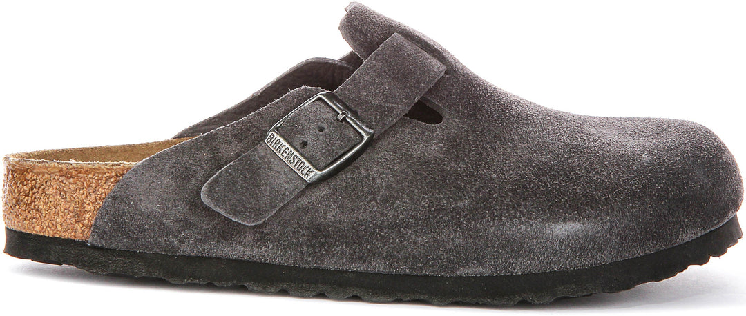 Birkenstock Boston Clogs | Charcoal Birko-Flor for Men and Women - Regular Fit