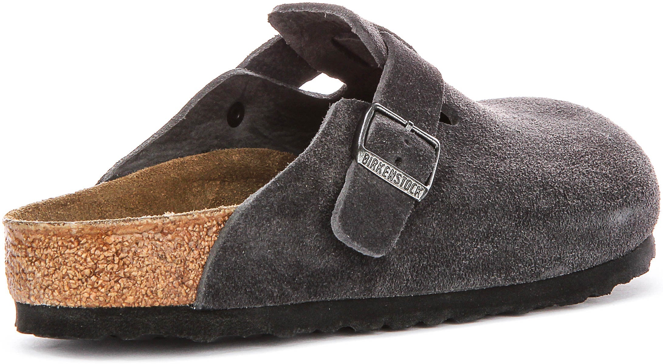 Zuecos Birkenstock Boston | Birko-Flor color carbón para hombre y mujer - horma regular
