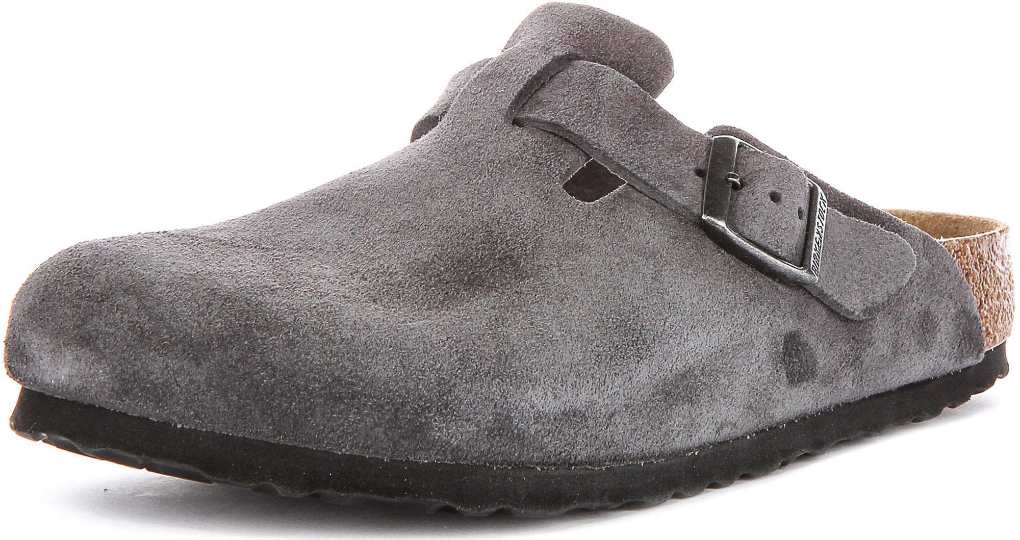 Zuecos Birkenstock Boston | Birko-Flor color carbón para hombre y mujer - horma regular