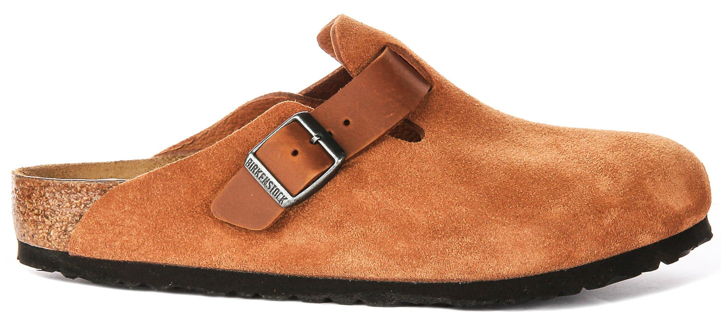 Birkenstock Boston Clogs | Cognac Birko-Flor for Men and Women