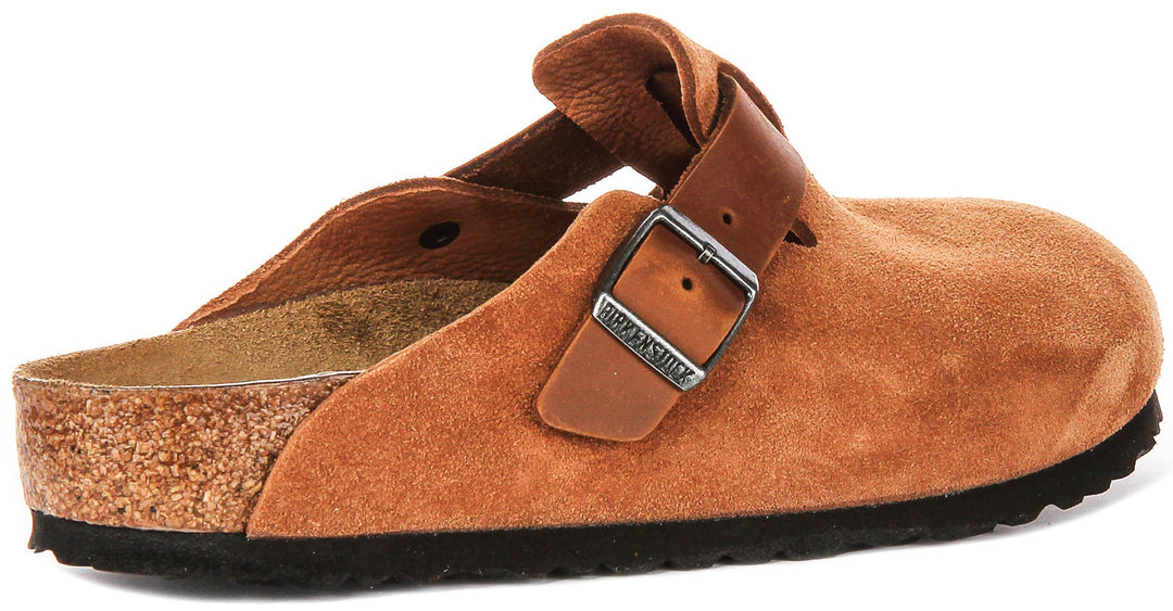 Birkenstock Boston Clogs | Cognac Birko-Flor for Men and Women