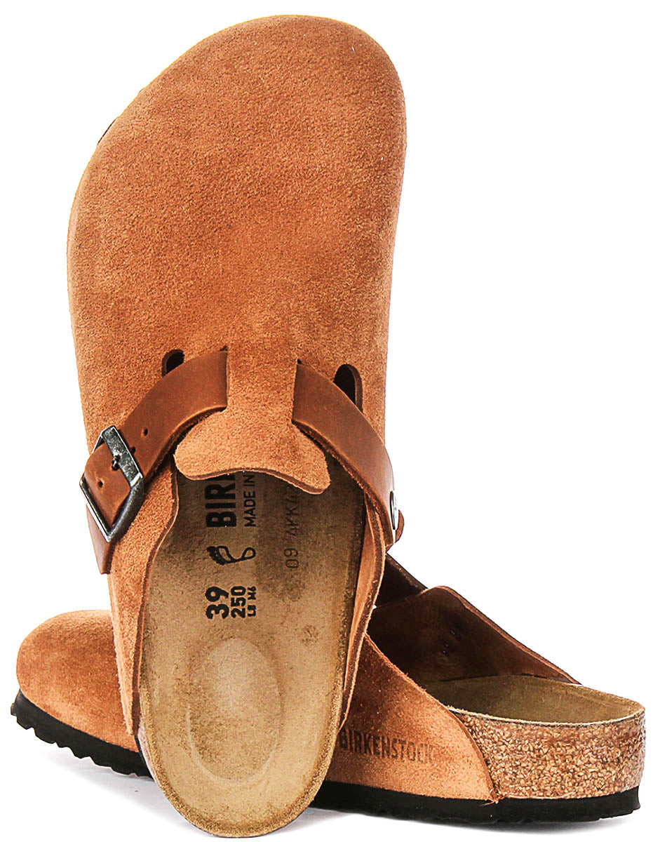 Birkenstock Boston Clogs | Cognac Birko-Flor for Men and Women