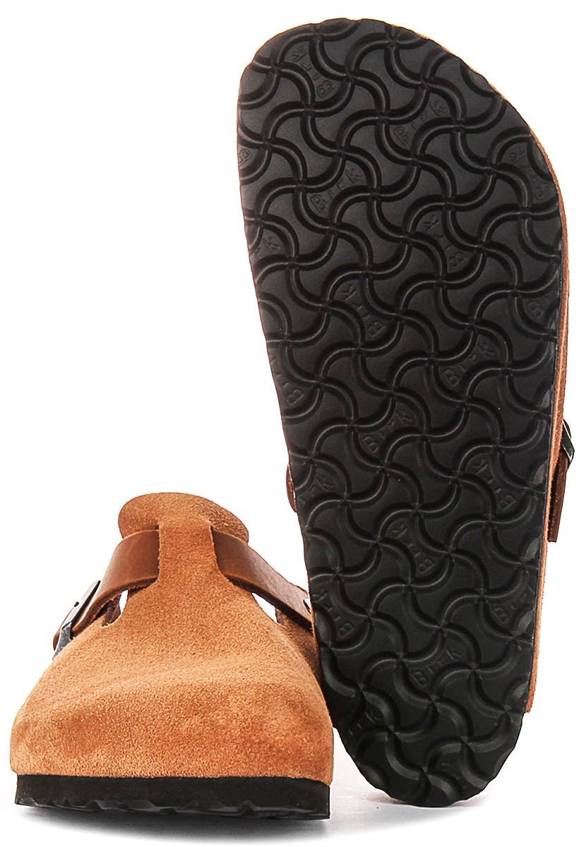 Birkenstock Boston Clogs | Cognac Birko-Flor for Men and Women