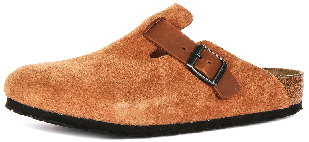 Birkenstock Boston Clogs | Cognac Birko-Flor for Men and Women