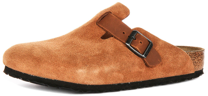 Birkenstock Boston Clogs | Cognac Birko-Flor for Men and Women