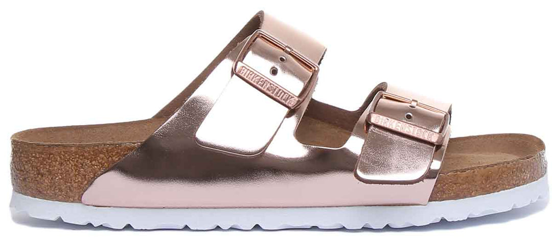 Birkenstock Arizona Sandals | Copper Birko-Flor - Soft Footbed for Women