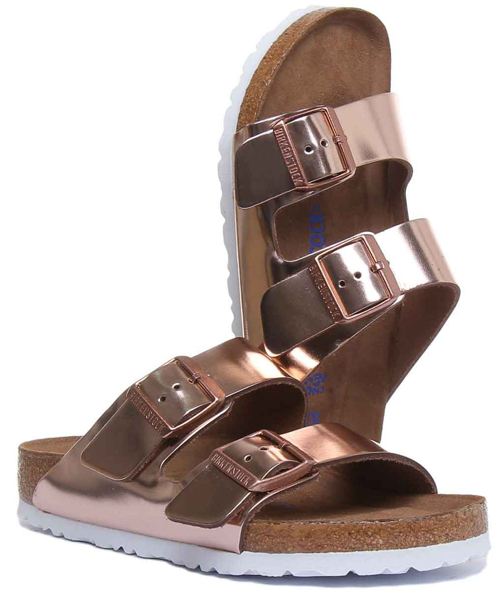 Birkenstock Arizona Sandals | Copper Birko-Flor - Soft Footbed for Women