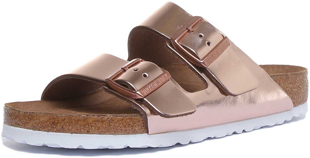 Birkenstock Arizona Sandals | Copper Birko-Flor - Soft Footbed for Women