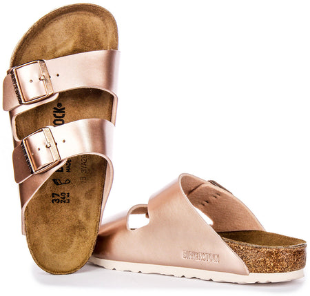 Birkenstock Arizona-sandalen | koperkleurig Birko-Flor voor kinderen - normale pasvorm