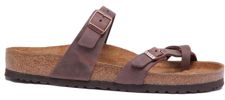 Sandali Birkenstock Mayari | Vera pelle marrone scuro da donna