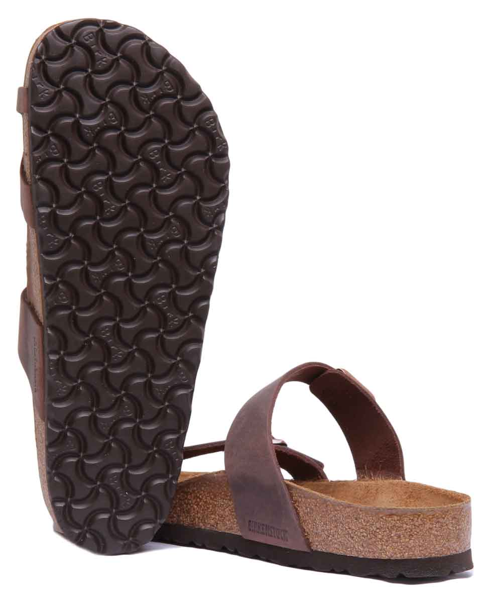 Sandales Birkenstock Mayari | cuir véritable marron foncé pour femmes