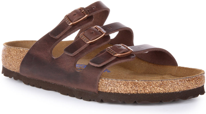 Birkenstock Florida Sandals | Dark Brown genuine leather for Women