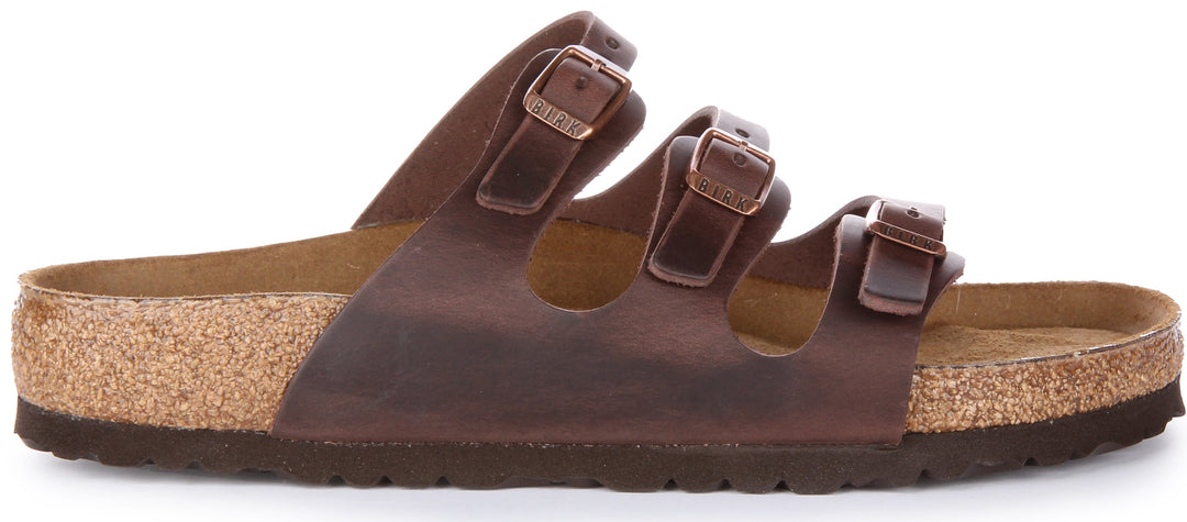 Birkenstock Florida Sandals | Dark Brown genuine leather for Women
