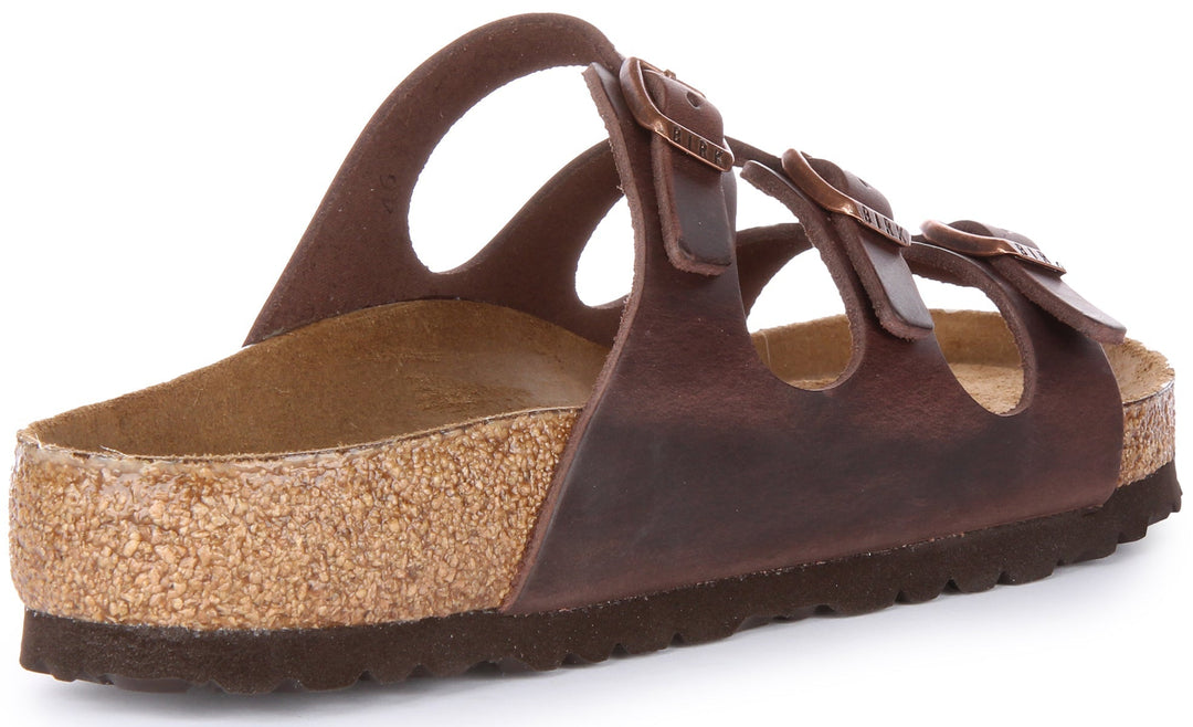 Birkenstock Florida Sandals | Dark Brown genuine leather for Women