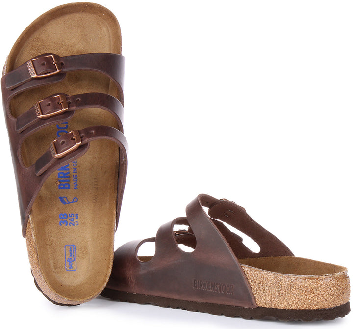 Birkenstock Florida Sandals | Dark Brown genuine leather for Women