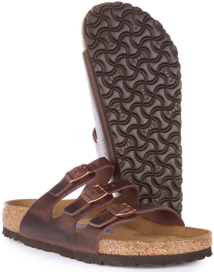 Birkenstock Florida Sandals | Dark Brown genuine leather for Women