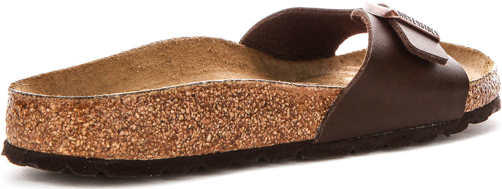 Birkenstock Madrid Sandals | Dark Brown Birko-Flor for Women - Narrow Fit