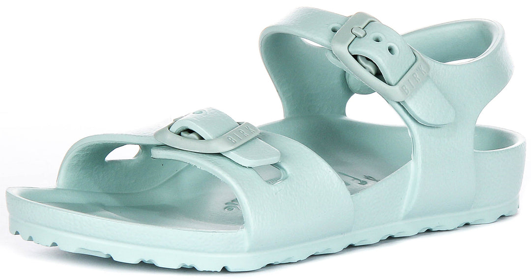 Birkenstock Rio Sandals | Green EVA for Kids - Narrow Fit