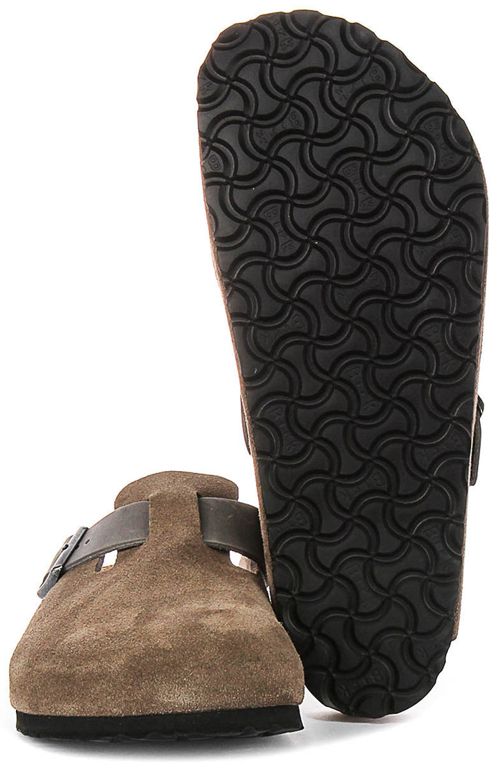 Birkenstock Boston Clogs | Brown Birko-Flor for Men and Women