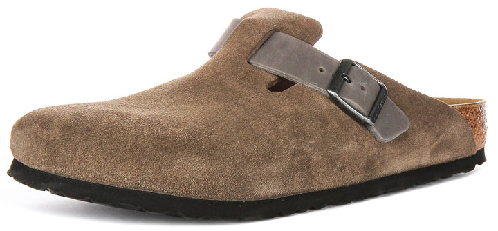Birkenstock Boston Clogs | Brown Birko-Flor for Men and Women