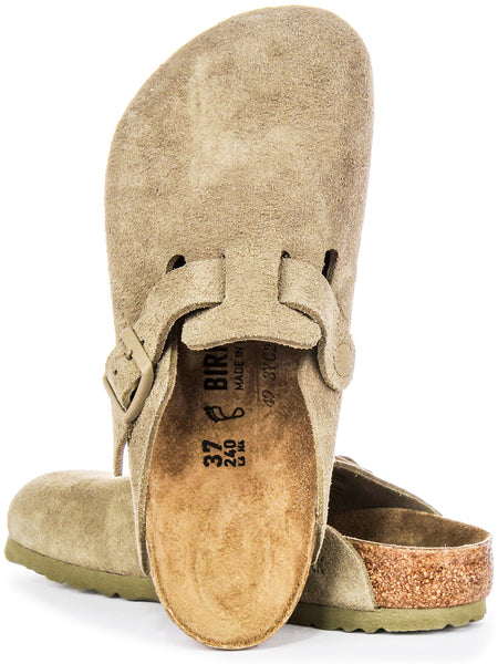 Birkenstock Boston Clogs | Khaki Birko-Flor for Men and Women
