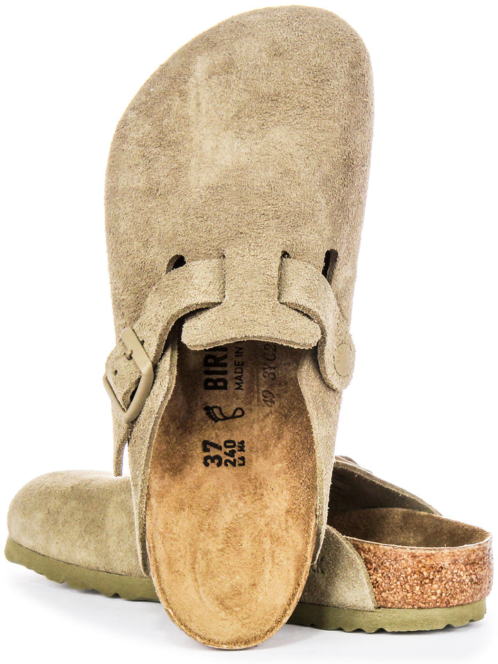 Birkenstock Boston Clogs | Khaki Birko-Flor for Men and Women