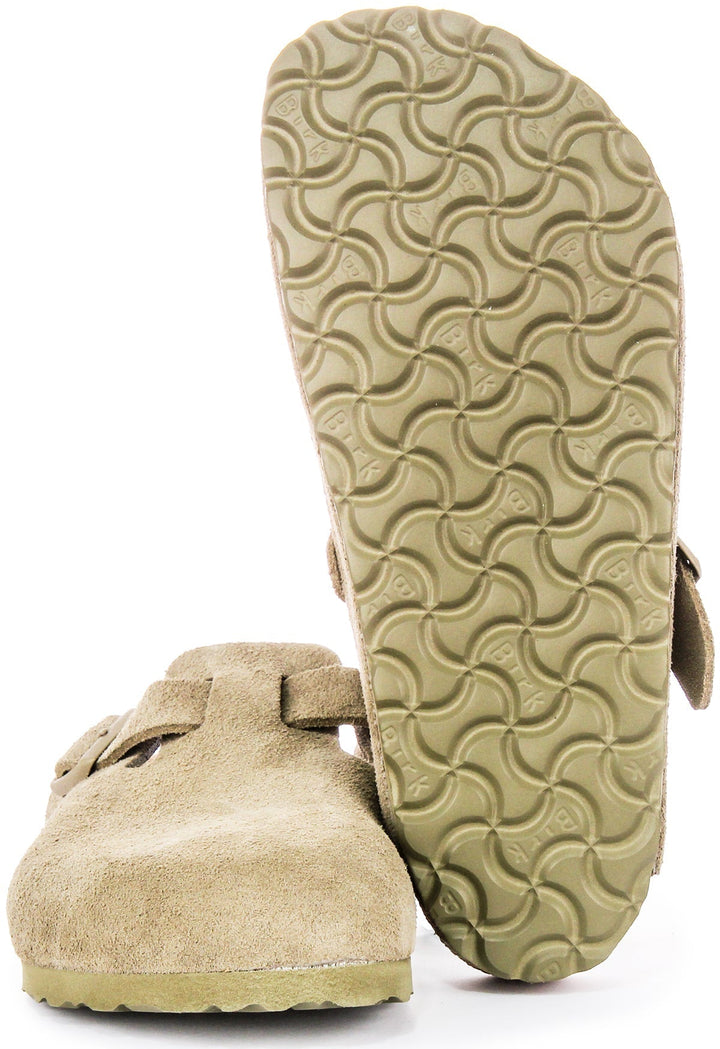 Birkenstock Boston Clogs | Khaki Birko-Flor for Men and Women