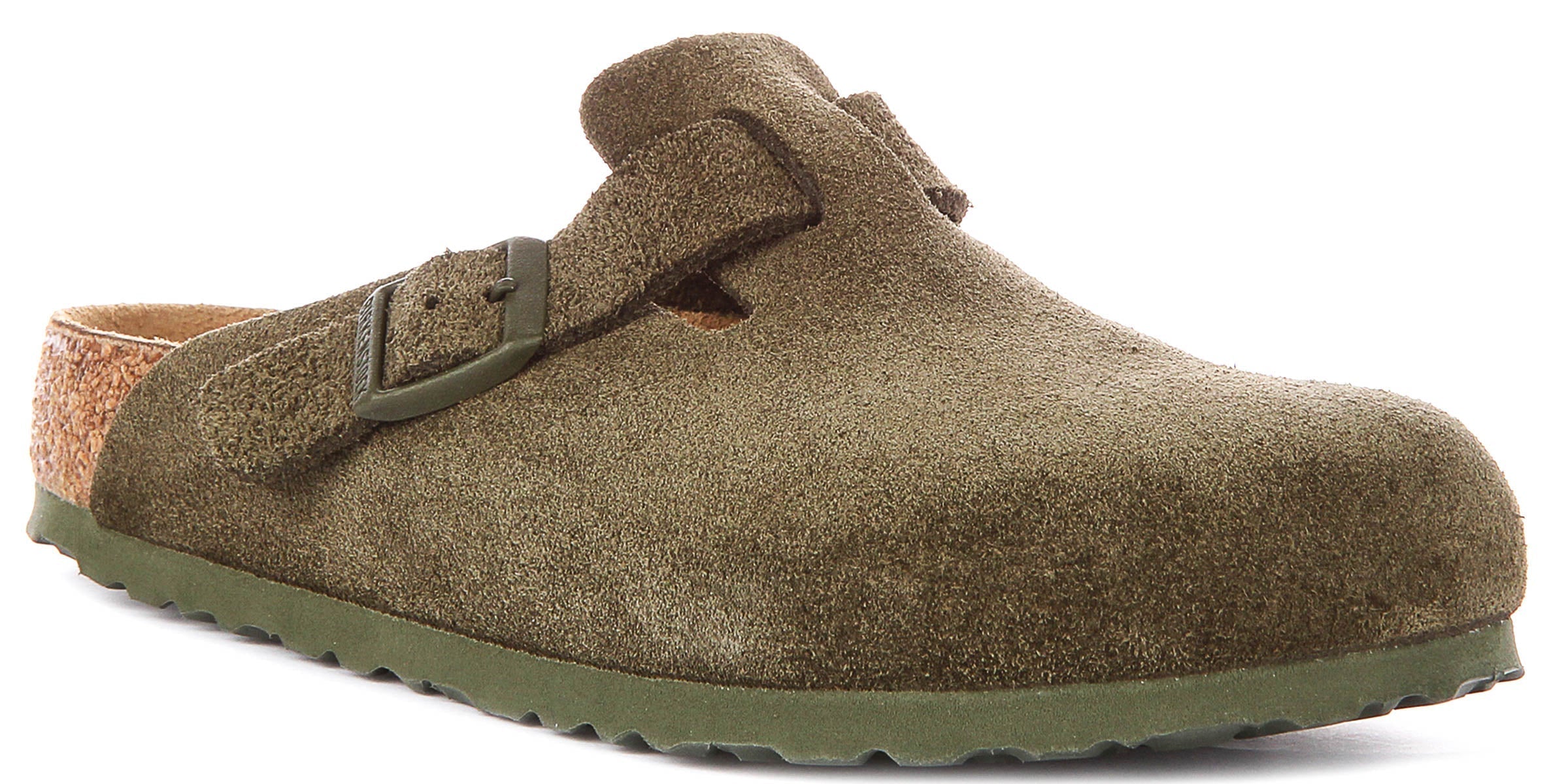 Zuecos Birkenstock Boston | Birko-Flor verde, para hombre y mujer, horma regular