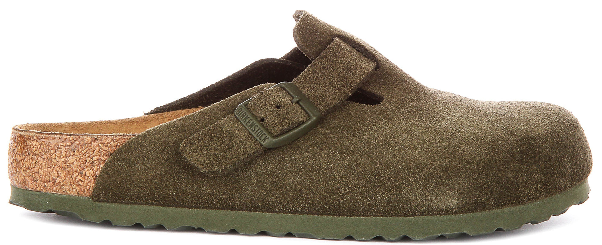 Zuecos Birkenstock Boston | Birko-Flor verde, para hombre y mujer, horma regular