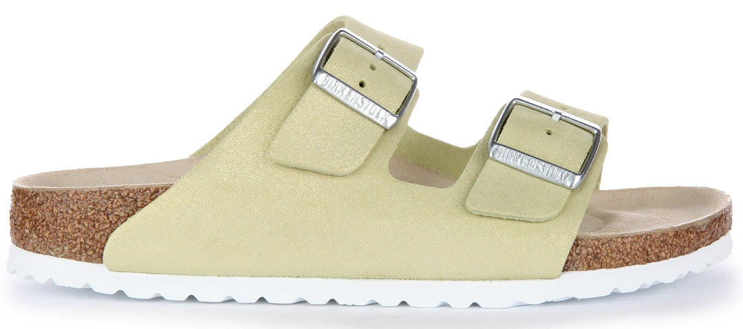 Birkenstock Arizona Sandals | Light Green suede leather for Men and Women