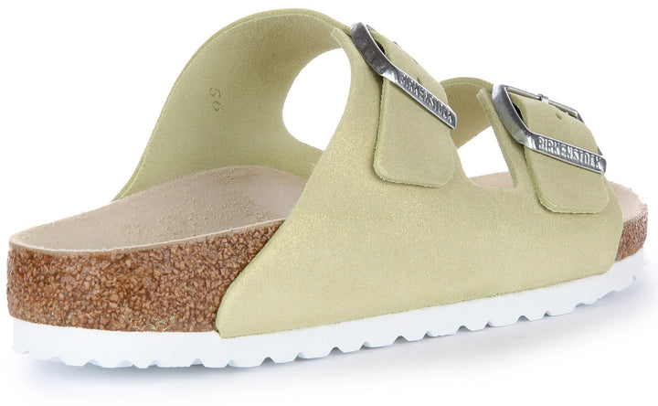 Birkenstock Arizona Sandals | Light Green suede leather for Men and Women