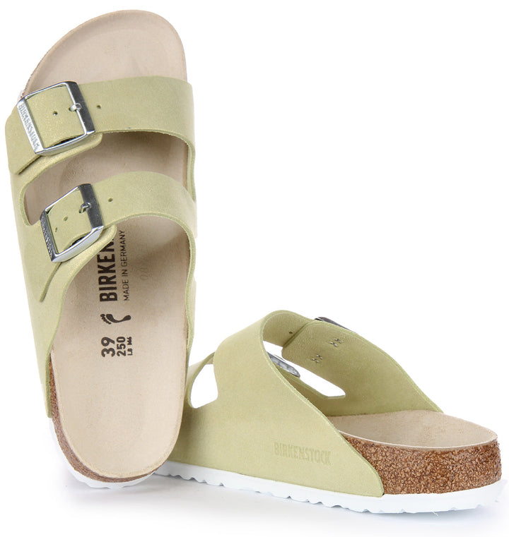 Birkenstock Arizona Sandals | Light Green suede leather for Men and Women