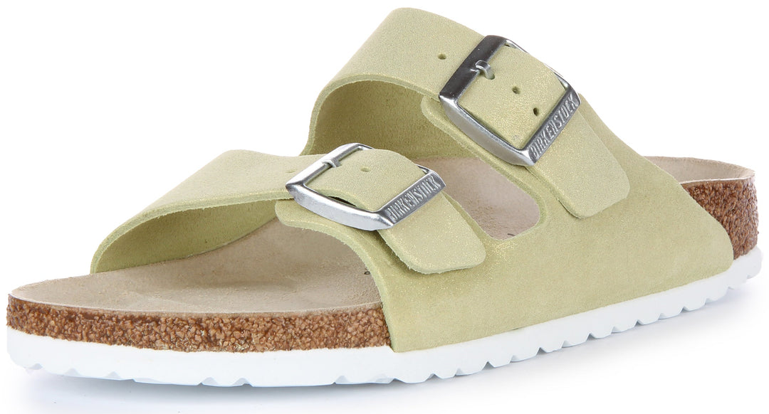 Birkenstock Arizona Sandals | Light Green suede leather for Men and Women