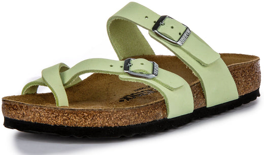 Sandali Birkenstock Mayari | Pelle nabuk color lime da donna