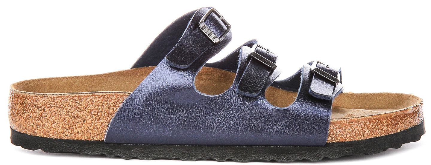 Sandalias Birkenstock Florida | Birko-Flor azul medianoche, para hombre y mujer, horma regular
