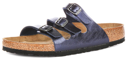 Sandalias Birkenstock Florida | Birko-Flor azul medianoche, para hombre y mujer, horma regular