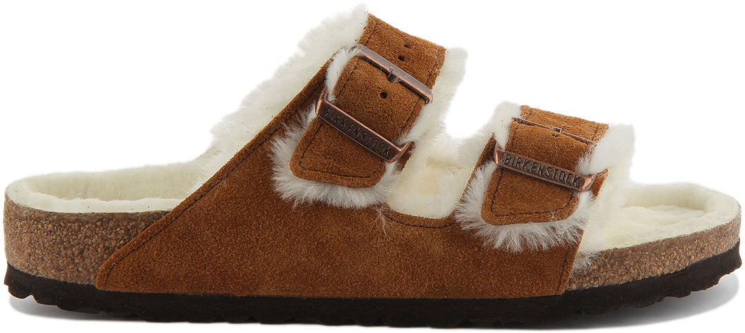 Birkenstock Arizona Sandals | Mink shearling-lined suede for Women