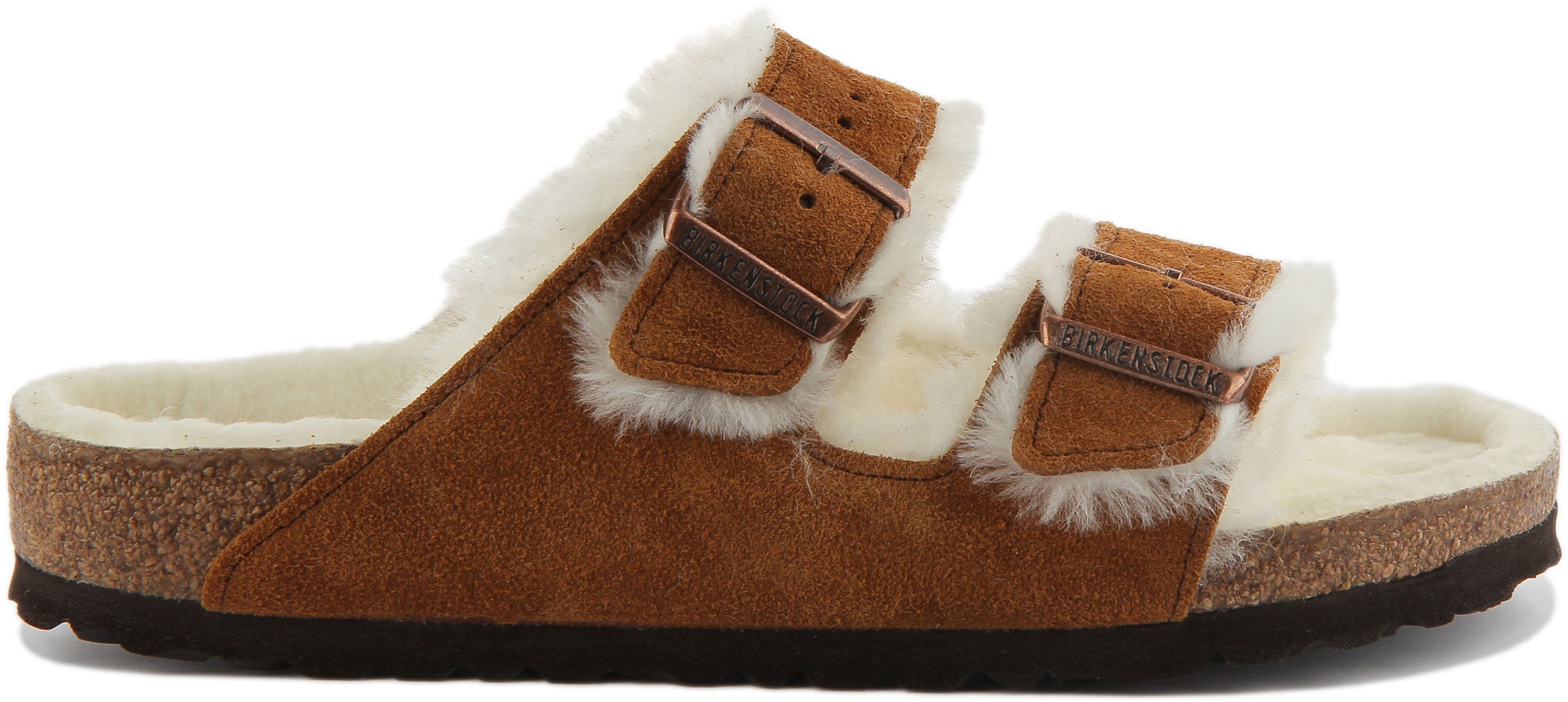 Birkenstock Arizona Sandals | Mink shearling-lined suede for Women